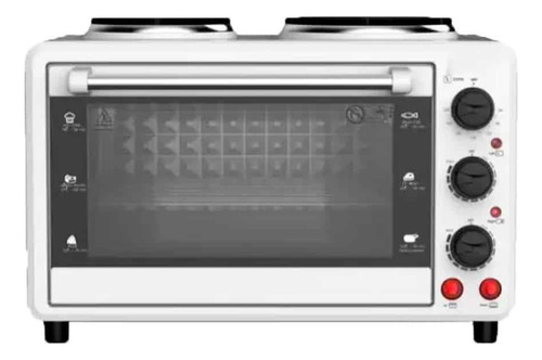 Horno De Mesa Con Anafe Doble Electrico - 2 En 1 Termostato