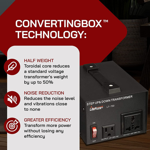 Transformador Convertidor De Voltaje Litefuze Lt-750 750w