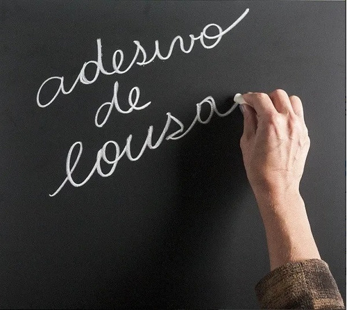 Adesivo Para Escrever Com Giz 2,5m X 50cm Cor Preto Fosco Vinílico