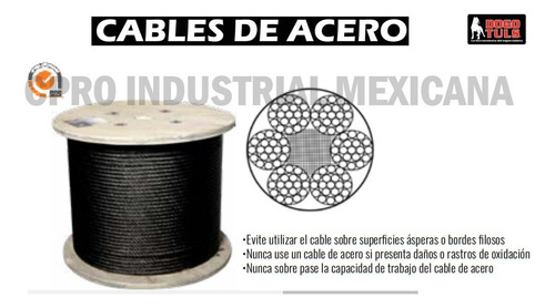 Cable De Acero Con Alma De Fibra 6x19 Medida 3/8¨ P