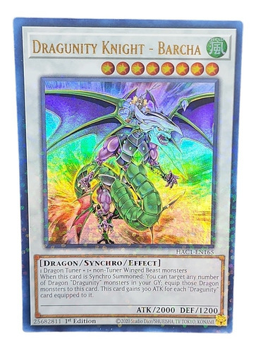 Dragunity Knight Barcha Carta Yugioh! Inglés Ultra Rare