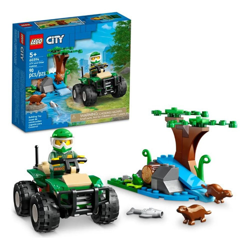 Lego City Aventuras Quad Cuatriciclo En Habitat Nutria Cantidad De Piezas 90