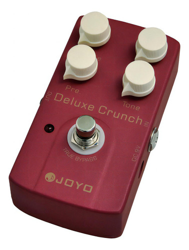 Pedal Guitarra Joyo Distortion - Deluxe Crunch Cor Rosa Escuro