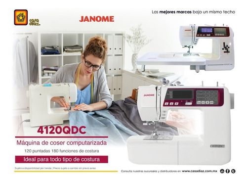 Máquina De Coser Computarizada Janome 4120qcd