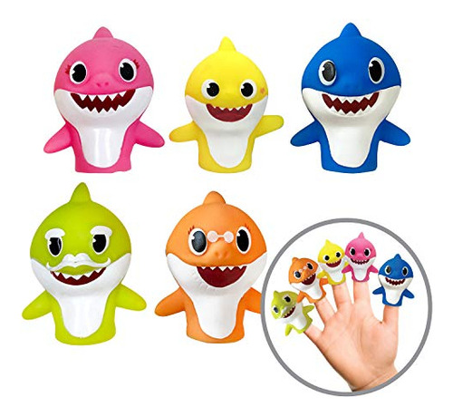 Set De Marionetas Con Dedos Nickelodeon Baby Shark, 5 Piezas