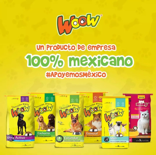 Imagen 6 de 6 de Croquetas Para Perro Woow Activo 25kg Adicionado Con Omegas