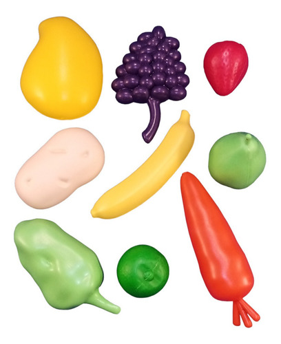 Imagen 1 de 2 de Frutas Y Verduras Didacticas De Plastico