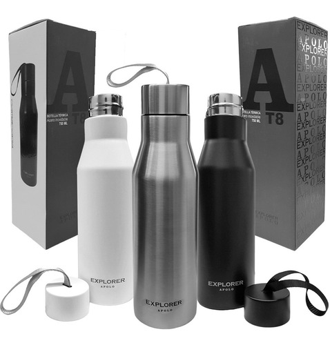 Imagen 5 de 10 de Botella Térmica Deportiva 750 Ml Acero Inoxidable Explorer