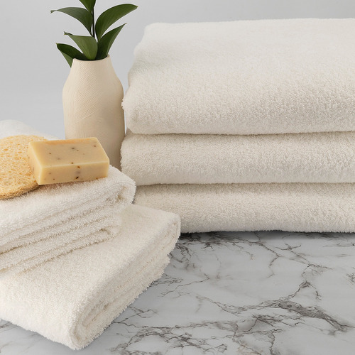 Toalla De Baño Completo 100% Algodón 80x145 Cm Extra Grande Color Blanco Lisa