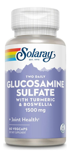 Sulfato De Glucosamina 1500 Mg + Curcuma Solaray 60 Cápsulas