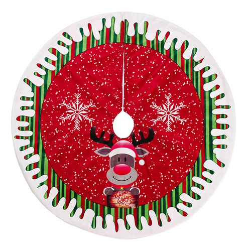 Falda De Árbol De Navidad T7 Con Tapa De Papá Noel Con Base