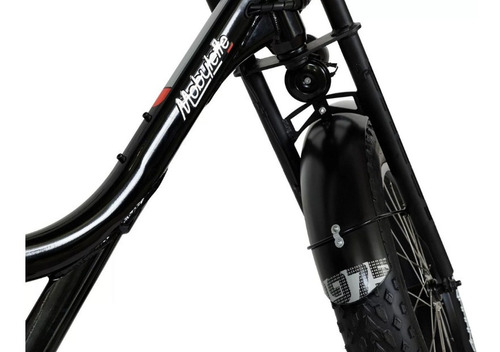 Bicicleta eléctrica Caloi Mobylette 350w con freno hidráulico, color negro
