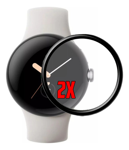 Pelicula 3d Proteção Para Google Pixel Watch 1 Kit Com 2 Uni
