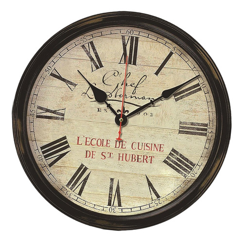 Retro Relógio De Parede Numerais Romanos Decoração De