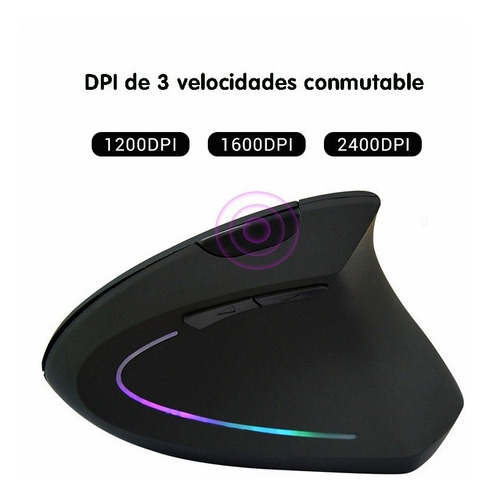 Mouse Vertical Inalámbrico Bluetooth Ergonómico, No Recargab
