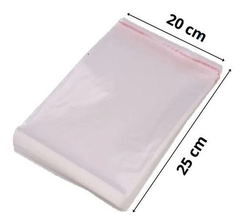 Saco Adesivado Plástico Transparente C/ Aba 20x25 C/ 200