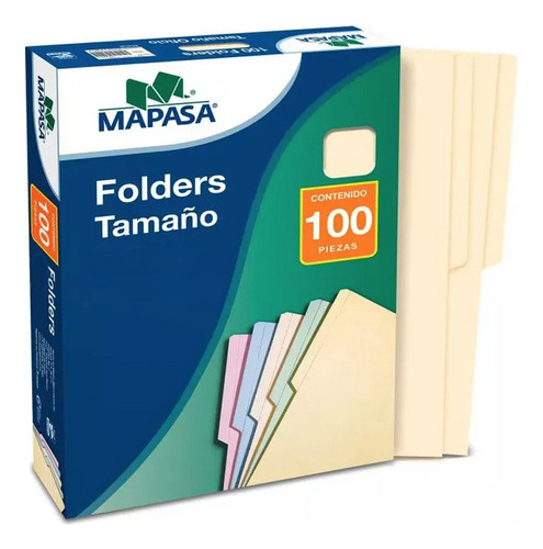 Folder Mapasa Tamaño Carta Color Crema 100pzs Pc0001