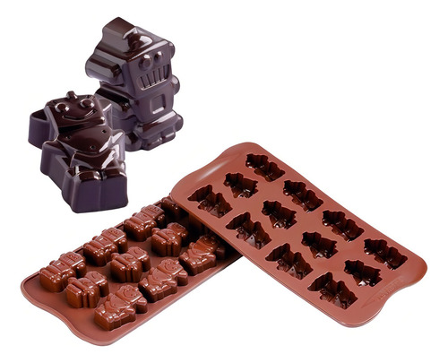 Molde De Silicona Chocolate Silikomart Bombon Robochoc Scg27