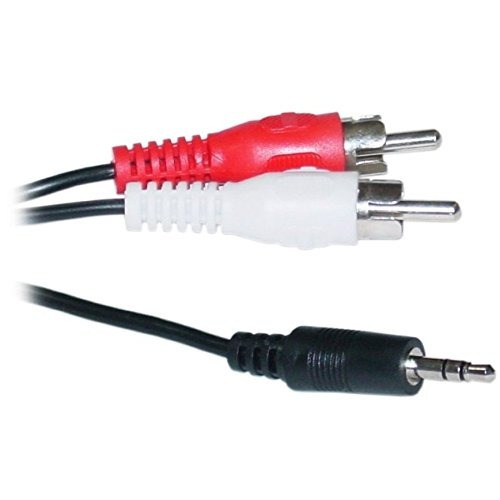 3.5mm Stereo Male To 2 Rca Male Cable 50 Feet (red   Wh