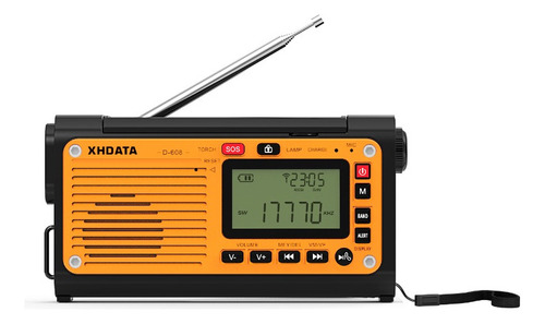 Xhdata D-608 Radio De Emergencia Portatil Fm/sw/mw/noaa