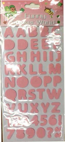 Imagen 1 de 1 de Plancha Sticker Celular Cuaderno Letras Abc (mj#2580)
