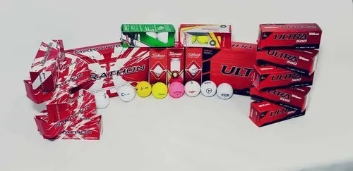 Imagen 1 de 5 de Pelotas De Golf Con Logo A Un Color Pack De 24 Unidades