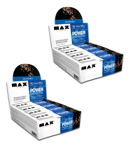 Promoção Barrinha Max Titanium Power Bar - 2 Und C/ 12 Und