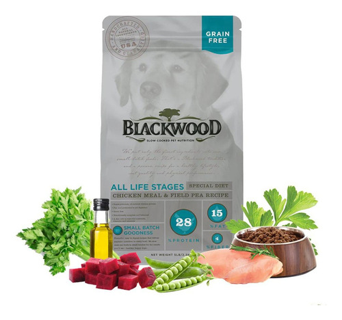 Blackwood Dog All Life Stages Con Pollo Y Chícharos 6.8kg