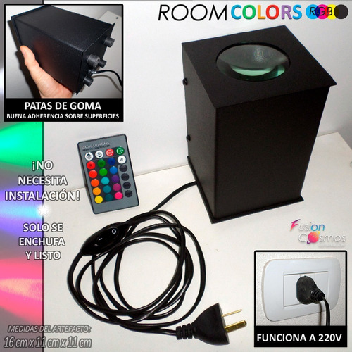 Imagen 4 de 10 de Bañador Led Interior Exterior Efectos Rgb 3w C/ Lente Óptico