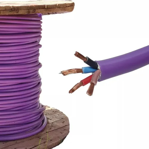 Cable Subterraneo 4x6 X Rollo De 100 Mts Violeta Oscuro