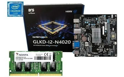 Tarjeta Madre Ecs Celeron Dual 2.8 Ghz /8gb Ddr4 Pc2666