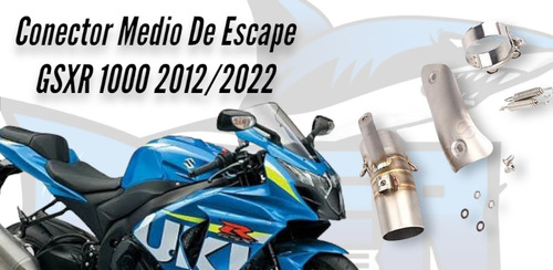 Conector Medio De Escape Suzuki Gsxr 1000 2012/2023 Nuevo
