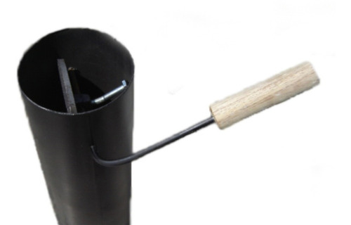 Imagen 3 de 4 de Chimenea Conducto Salida Horno Barro Regulador De Fundición!
