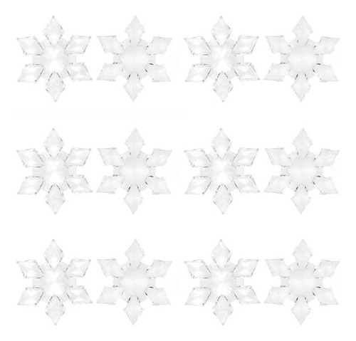 Decoración Navideña Con Forma De Copo De Nieve, Cristal Tran