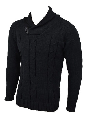 Imagen 3 de 3 de Sweater Cuello Smoking Hombre Pullover Lana Excelente