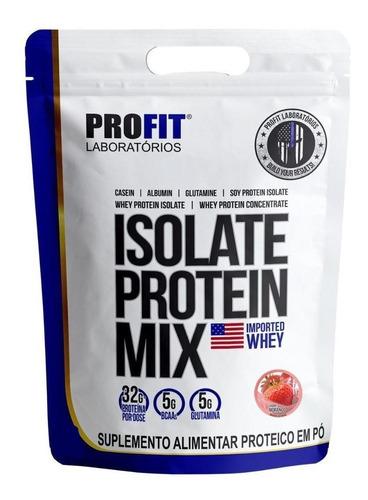 Suplemento en polvo ProFit Laboratórios  Isolate Protein Mix proteínas sabor frutilla en doypack de 900g