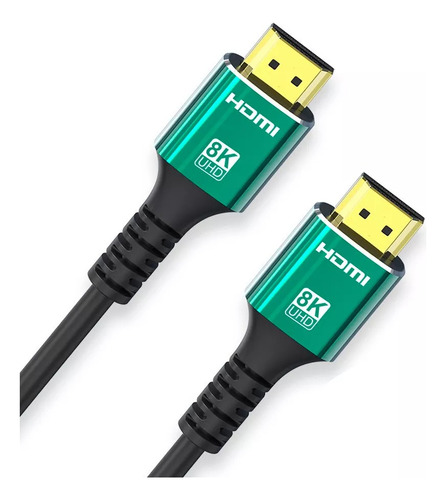 Cabo Hdmi 8k 60hz Ultra Hd 2.1v Gold Blindado Hdr 15metros