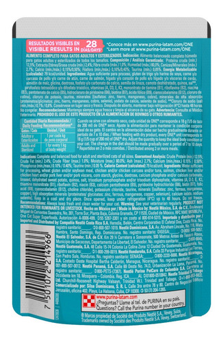 Imagen 2 de 7 de Alimento Para Gato Purina One Multi Proteínas Salmón 85g