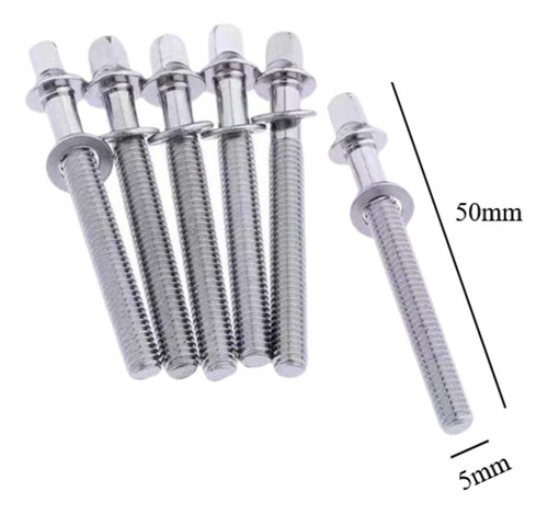 6 Piezas De Varillas De Tensión De Tambor, M5x50mm