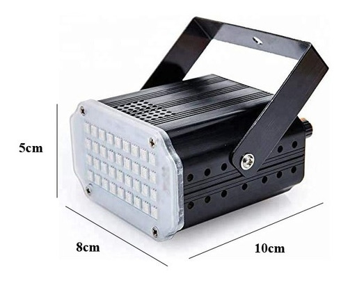 Imagen 3 de 10 de Flash Led Rgb Tricolor 10w Audioritmico Luces Dj Efectos