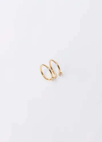 comprar Ear Cuff Básico Con Zirconia Baño En Oro 18k
