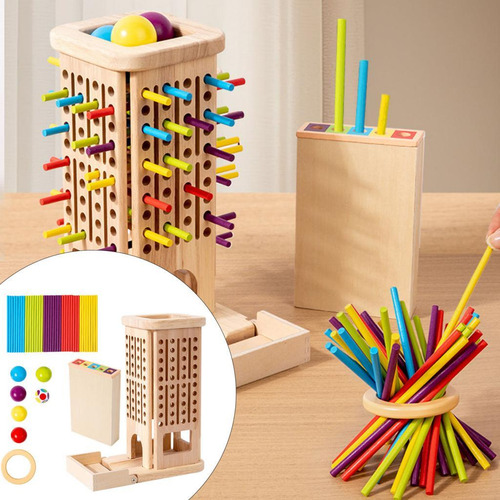 Juego De Madera Juego De Apilamiento De Palos De Madera,