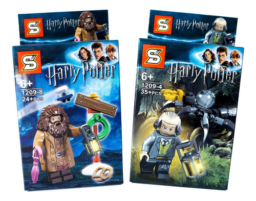 Pack X2 Figuras Muñecos Harry Potter Armables En Caja