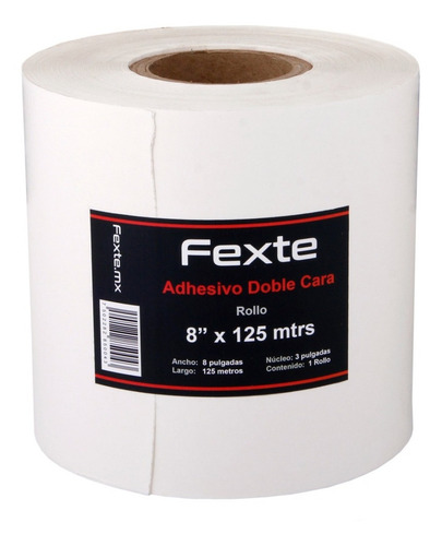 Adhesivo Doble Cara Rollo 8'' X 125 Mtrs Largo Fexte