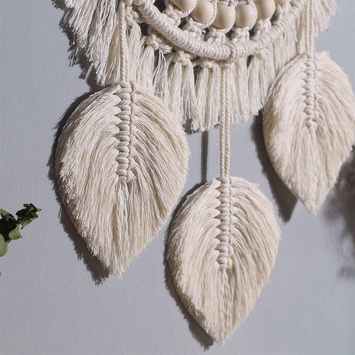 2 Unidades De Macramé Y Macramé Espejo De Pared Colgando A C