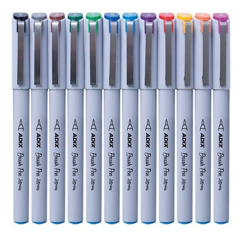 Imagen 2 de 3 de Brush Pen Lettering Marca Adix 12 Unidades