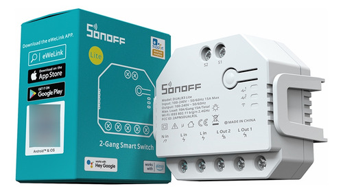 Kit Com 5 Unidades Sonoff Dual R3 Lite