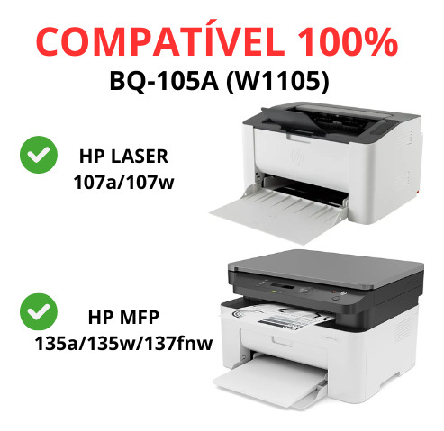 Toner Hp 107a 107w 135a 135w 137fnw W1105a Chip Compativel Preto
