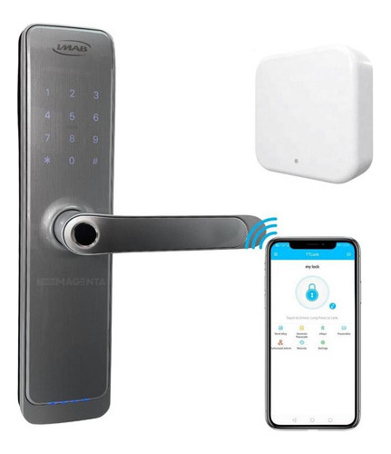 Fechadura Digital Imab D200 Com Biometria App E Hub Wifi