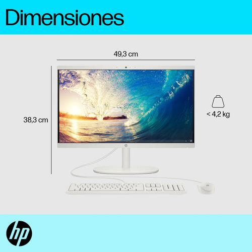 Hp All In One 22-dg0000la Intel Core I3 8gb Ram 512gb Ssd Cashmere White